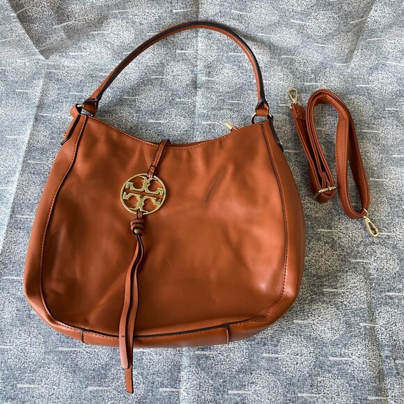Tory Burch Handbags - Tory Burch Miller Metal-Logo Slouchy Hobo Bag